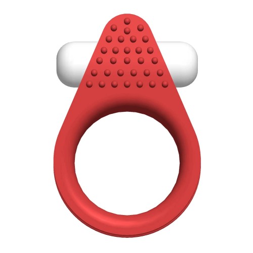Красное эрекционное кольцо Silicone Stimu-Ring