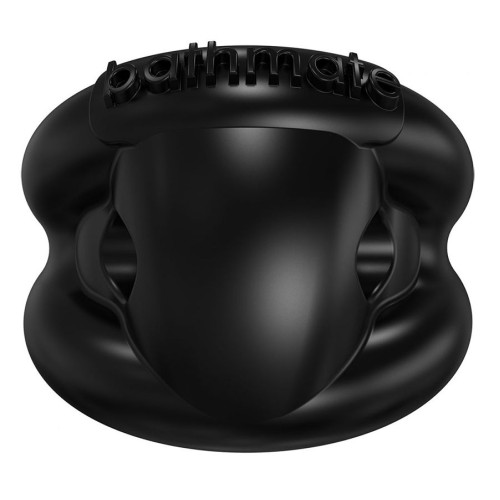 Чёрное эрекционное виброкольцо Strength