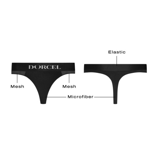 Черные трусики для ношения клиторального стимулятора Panty Lover - size L