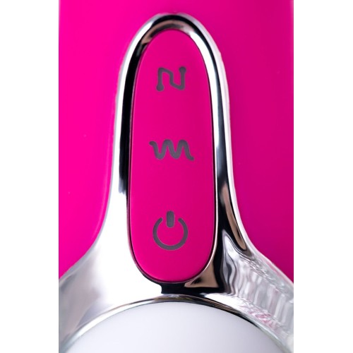 Розовый вибратор с клиторальным стимулятором Balle - 23 см.