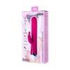 Розовый вибратор с клиторальным стимулятором Balle - 23 см.
