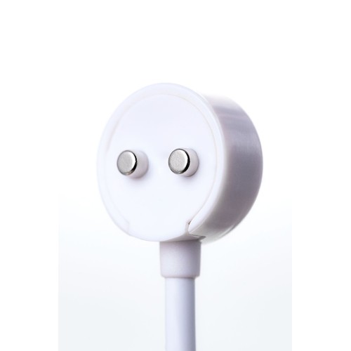 Розовый вибратор с клиторальным стимулятором Balle - 23 см.