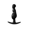 Черная анальная фигурная втулка - 11,5 см.