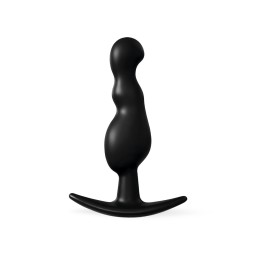 Черная анальная фигурная втулка - 11,5 см.