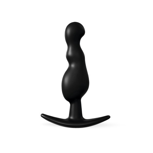 Черная анальная фигурная втулка - 11,5 см.