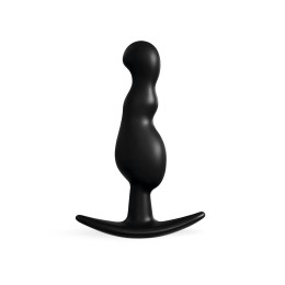 Черная анальная фигурная втулка - 11,5 см.