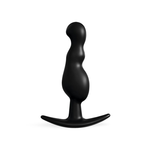 Черная анальная фигурная втулка - 11,5 см.