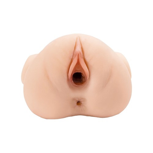 Телесный мастурбатор с вибрацией Double Pounder Vibrating Squeeze Stroker