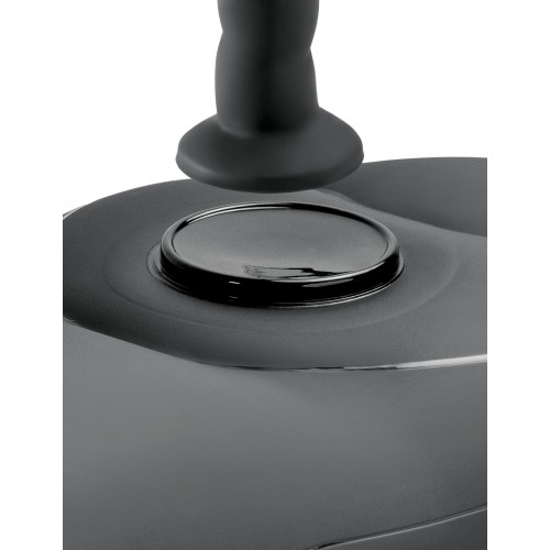 Черное надувное кресло с платформой для фиксации дилдо Body Dock Inflatable Love Seat