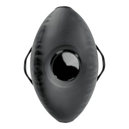 Черный надувной мяч с платформой для фиксации дилдо Body Dock Inflatable Love Ball
