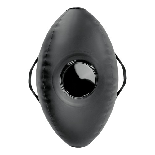 Черный надувной мяч с платформой для фиксации дилдо Body Dock Inflatable Love Ball