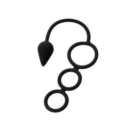 Тройное эрекционное кольцо с анальным хвостом Drop S-size