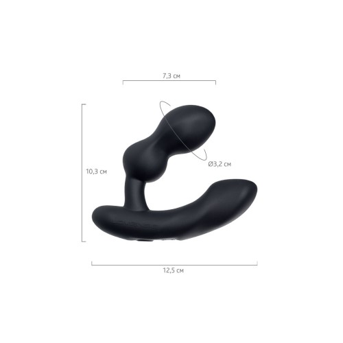Черный вибростимулятор простаты Edge 2 - 12,4 см.