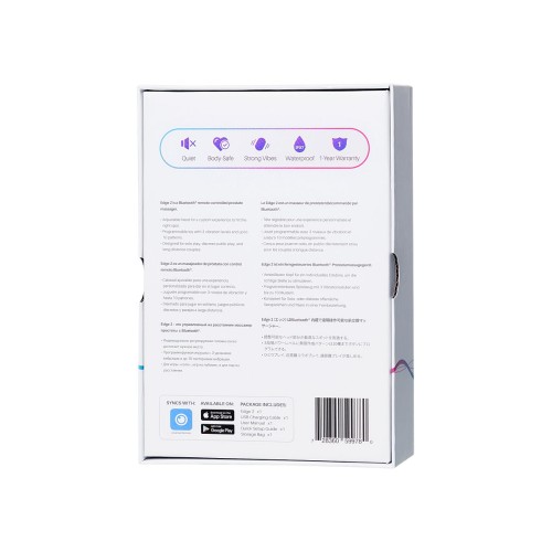 Черный вибростимулятор простаты Edge 2 - 12,4 см.