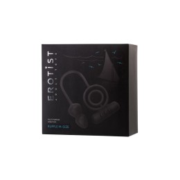 Чёрное эрекционное кольцо с вибростимулятором и анальным хвостом