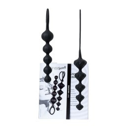 Набор из 2 чёрных анальных цепочек Satisfyer Love Beads