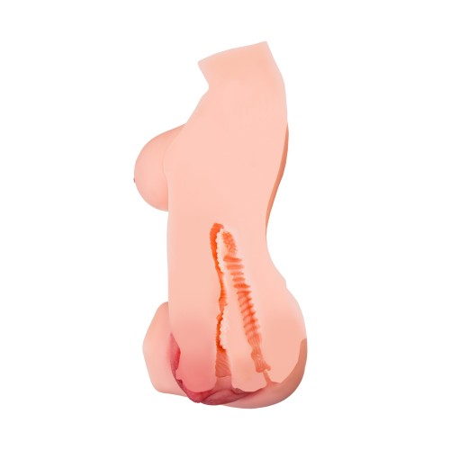 Реалистичный мастурбатор в форме женского тела с 2 любовными входами