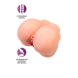 Реалистичный мастурбатор в форме попки с 2 любовными входами