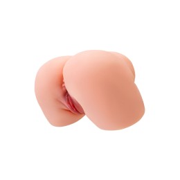 Телесный мастурбатор в форме попки с 2 любовными входами