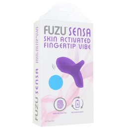 Голубой сенсорный вибромассажёр на палец Fuzu Sensa