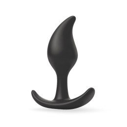 Черный анальный стимулятор - 9,2 см.
