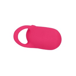 Розовый сенсорный вибромассажёр на палец Fuzu Sensa