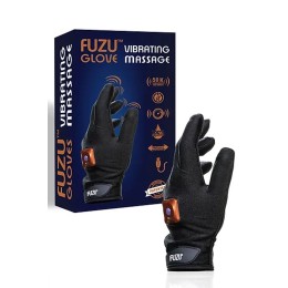 Черная виброперчатка для массажа Fuzu на левую руку