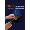 Черная виброперчатка для массажа Fuzu на левую руку