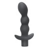 Серый анальный вибромассажёр Naughty - 14,5 см.