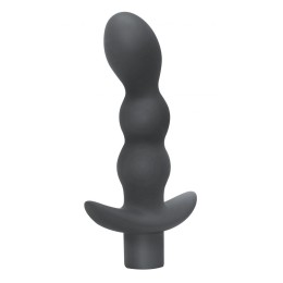 Серый анальный вибромассажёр Naughty - 14,5 см.