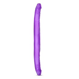Фиолетовый двусторонний фаллоимитатор B Yours 16  Double Dildo - 40,6 см.