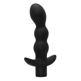 Чёрный анальный вибромассажёр Naughty - 14,5 см.