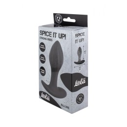 Черная перезаряжаемая анальная вибропробка Allure - 10,3 см.