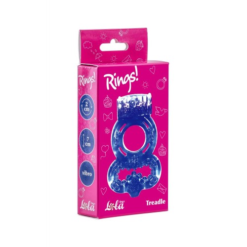 Фиолетовое эрекционное кольцо Rings Treadle с подхватом