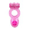 Розовое эрекционное кольцо с вибрацией Rings Ringer
