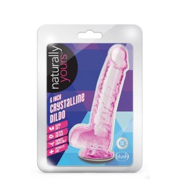 Розовый фаллоимитатор 6 Inch Crystalline Dildo - 15,2 см.