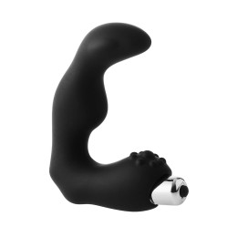 Черный вибромассажер простаты FantASStic Vibrating Prostate Massager - 11,3 см.