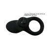Чёрное эрекционное виброкольцо со стимулятором клитора Cobra