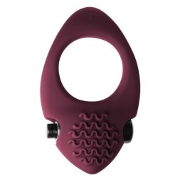 Бордовое эрекционное виброкольцо Pure Passion Midnight