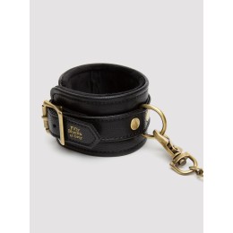 Черные оковы на ноги Bound to You Faux Leather Ankle Cuffs