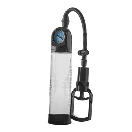 Прозрачная вакуумная помпа с манометром Deluxe Penis Pump