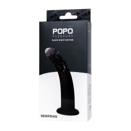 Черный анальный фаллоимитатор Serpens - 14 см.
