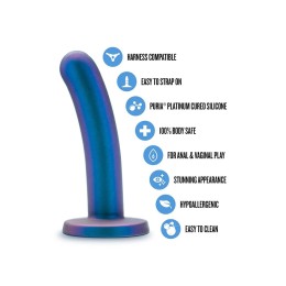 Синяя насадка с гладкой поверхностью Surrender 5.75 Inch Intermediate Pegging Dildo - 14,6 см.