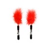 Зажимы для сосков с красным пухом Theatre