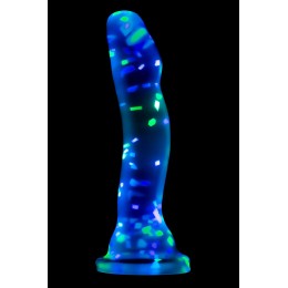 Прозрачный люминесцентный фаллоимитатор Hanky-Panky - 19 см.