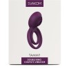 Фиолетовое эрекционное виброкольцо Tammy с подхватом мошонки 