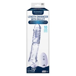 Прозрачная насадка-удлинитель Length Enhancer With Bullet с подхватом - 22,3 см.