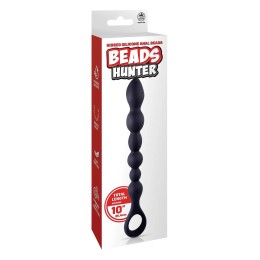 Черная анальная цепочка Beads Hunter - 25,4 см.