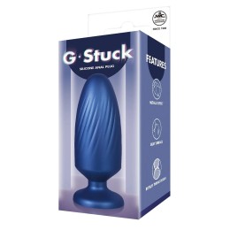 Синяя анальная пробка G Stuck Silicone Anal Plug - 13,5 см.