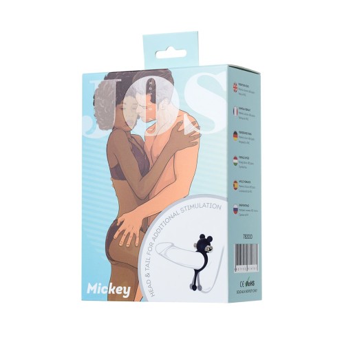 Синее виброкольцо с хвостиком JOS MICKEY